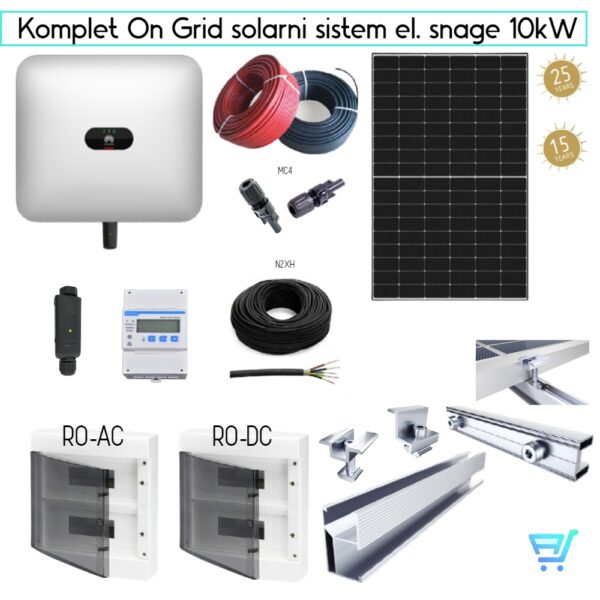 Komplet on grid solarni sistem snage 10kW
