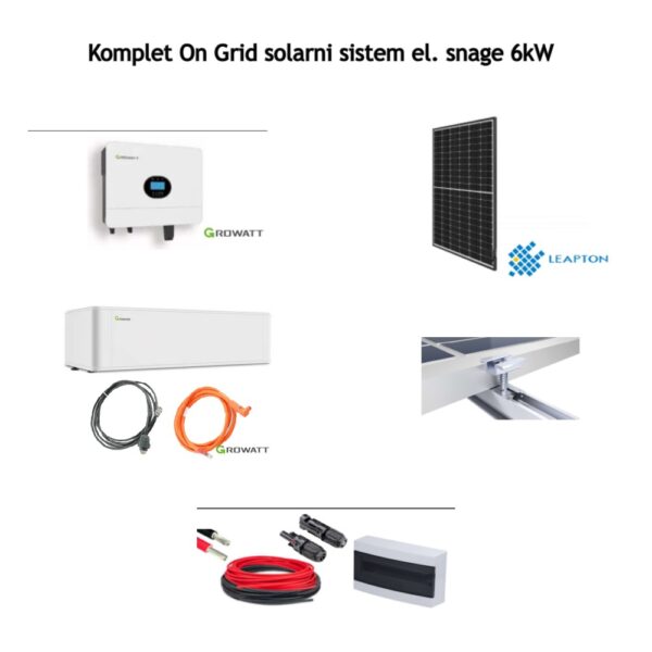 Komplet Off Grid Solarne Elektrane Snage 6kW (Snaga solarnih panela 2,875kWp)